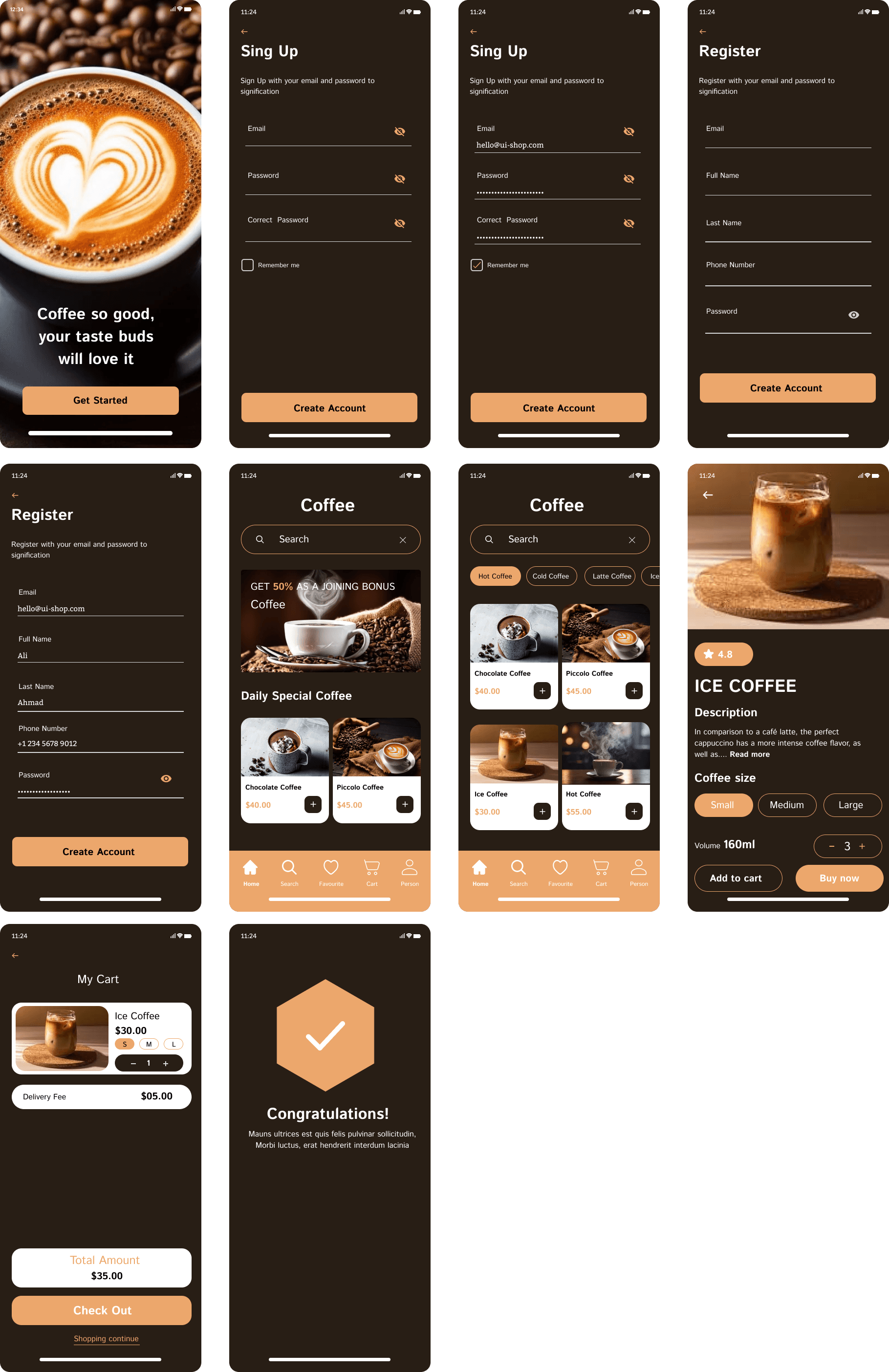Coffee App case study